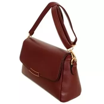 Сумка мессенджер, отдел на клапане, цвет бордовый 26х17х10см