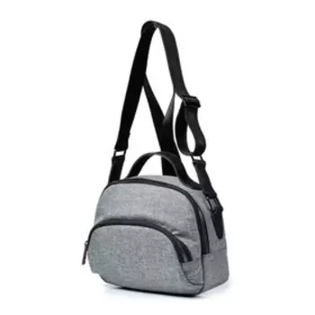 921 Сумка кросс-боди, отдел на молнии, цвет светло-серый/черный 22,5х17,5х6,5см