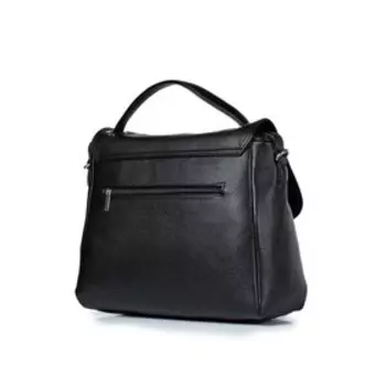 9721 Сумка мессенджер, отдел на клапане, цвет черный 31х24х12см