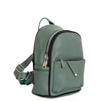 972 Рюкзак, отдел на молнии, цвет зеленый 28х24х12см