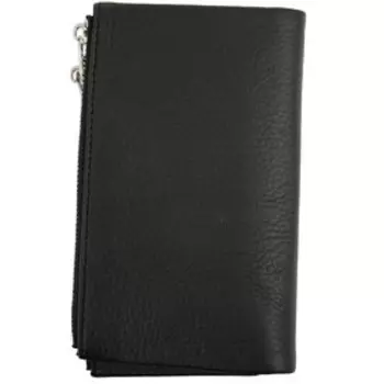 9936 Кошелек, на клапане, цвет черный 15х10х3см