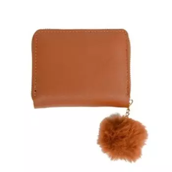 A-203 Кошелек детский, отдел на молнии, цвет коричневый 11х10х2см