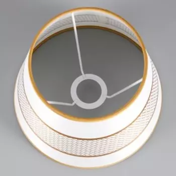 Абажур E27 бело-золотой 25х25х19 см