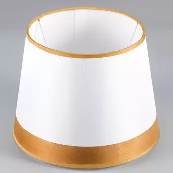 Абажур E27 бело-золотой 26х26х20 см