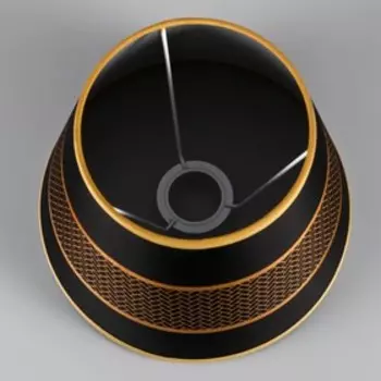 Абажур E27 черно-золотой 25х25х19 см