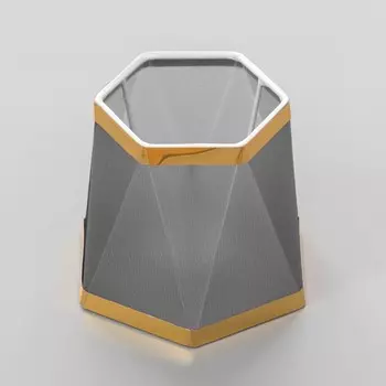 Абажур BayerLux «Корузо», Е14, серый/золотой, 161413 см