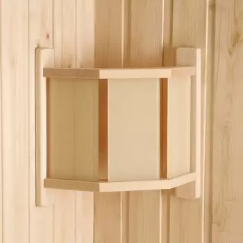 Абажур для бани и сауны «Фонарь», липа, 29.533.512.5 см, настенный, угловой, «Добропаровъ»