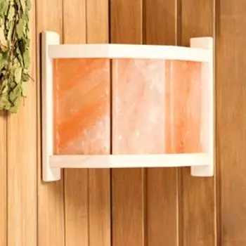 Абажур для бани и сауны с гималайской солью, липа, 29.53313.5 см, настенный, угловой, 3 плитки, «Добропаровъ»