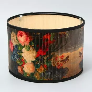 Абажур универсальный "Цветочный" Е27 цветной 30х30х20см