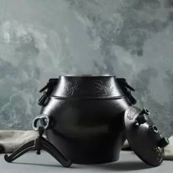 Афганский казан Шафран, 20 л, алюминий, чёрный