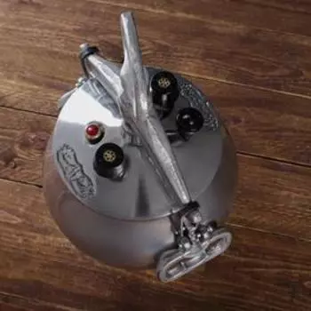 Афганский казан Шафран, 5 л, никелированный, алюминий