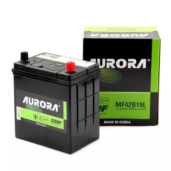 Аккумулятор AURORA JIS MF-42B19L, 38 Ah, 350 A, 187x127x220, обратная полярность