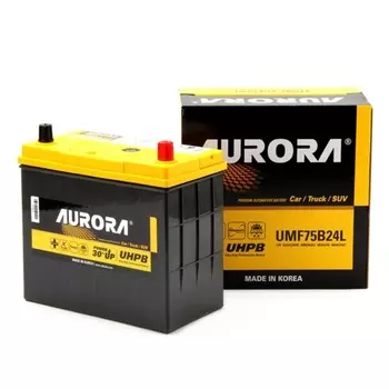 Аккумулятор AURORA JIS ULTRA UMF-75B24L, 55 Ah, 500 A, 234x127x220, обратная полярность