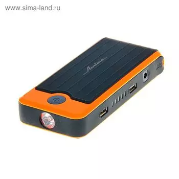 Аккумулятор внешний универсальный, 10000 мАч, 2xUSB 5V 2A, фонарь, пуск ДВС