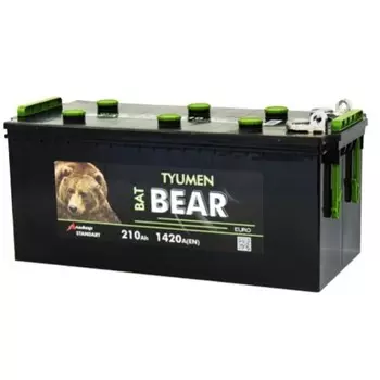 Автомобильный аккумулятор Batbear 210 Ач 6СТ-210VLA (черный) (болт), прямая полярность