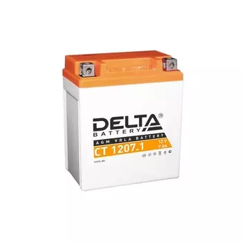 Аккумуляторная батарея Delta CT 1207, 7 Ач, 12 Вольт, П/П, стартерный ток 105 А