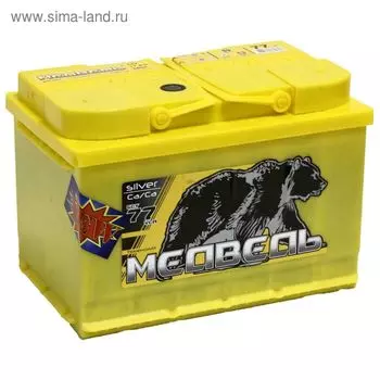 Автомобильный аккумулятор Медведь Silver Ca/Ca 77 Ач, обратная полярность