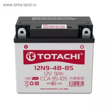 Аккумуляторная батарея TOTACHI MOTO 12N9-4B-BS 9 а/ч
