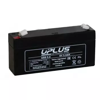 Аккумуляторная батарея UPLUS (Leoch) 3,2 Ач, 6 В, US 6-3,2, обратная полярность