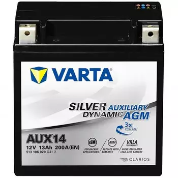 Аккумуляторная батарея Varta 13 Ач Silver Dynamic Auxiliary AGM 513 106 020 (AUX14), обратная полярн