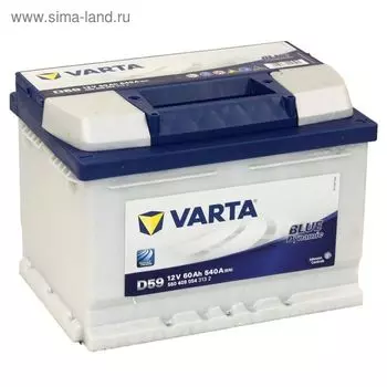 Аккумуляторная батарея Varta 60 Ач, обратная полярность Blue Dynamic 560 409 054