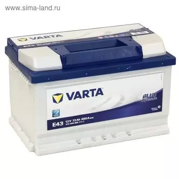 Аккумуляторная батарея Varta 72 Ач, обратная полярность Blue Dynamic 572 409 068