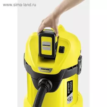 Аккумуляторный пылесос Karcher WD 3 Battery Set, 36 В, 17 л, 2.5 Ач