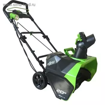 Аккумуляторный снегоуборщик Greenworks GD40SB 2600007, б/щ, 40В, ширина 51см, БЕЗ АКК И ЗУ 393683