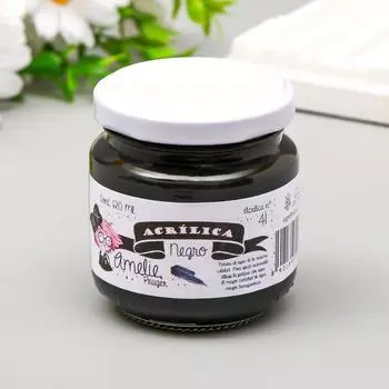 Акриловая краска AMELIE чёрный. 120 мл