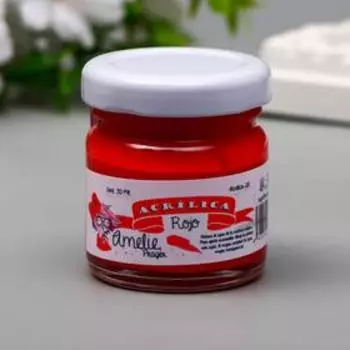 Акриловая краска AMELIE красный, 30 мл