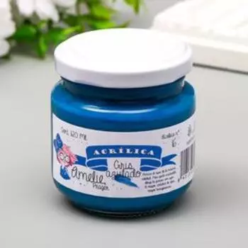 Акриловая краска AMELIE сине-серый. 120 мл