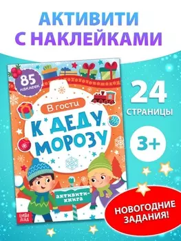 Активити - книга новогодняя «В гости к Деду Морозу», 24 стр.