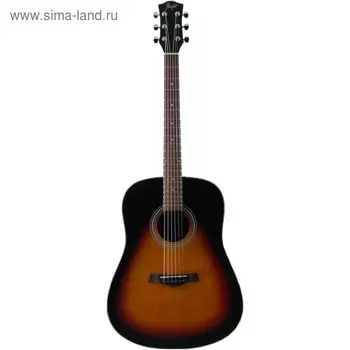 Акустическая гитара FLIGHT D-175 SB верхняя дека-ель, корпус-сапеле, цвет санберст