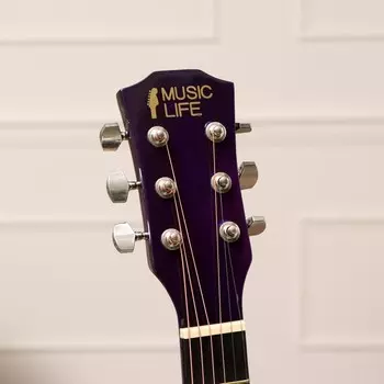 Акустическая гитара Music Life QD-H38Q-hw, фиолетовая
