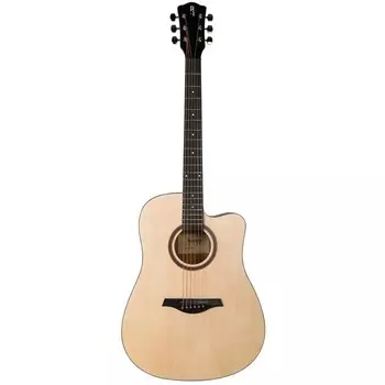 Акустическая гитара ROCKDALE Aurora D1 C N дредноут с вырезом, цвет натуральный