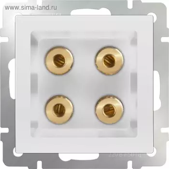Акустическая розетка WL01-AUDIOx4, цвет белый