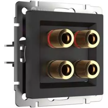 Акустическая розетка WL08-AUDIOx4, цвет черный