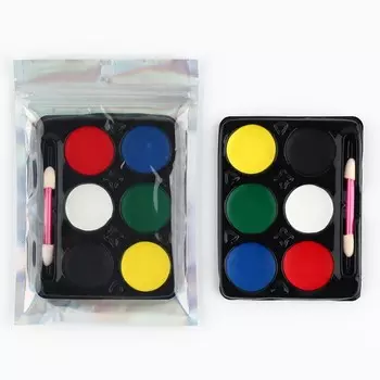 Аквагрим для лица и тела, 6 цветов