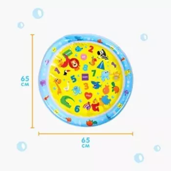 Акваковрик Крошка Я «Развивашки» надувной, развивающий, водный коврик, 65x65 см