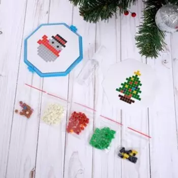 Аквапиксели «Снеговик и ёлка», 200 деталей