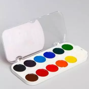 Акварель медовая 12 цветов, «Маша и Медведь», без кисти