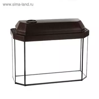 Аквариум панорамный с крышкой, 25 литров, 44 х 18,5 х 31/36 см, венге