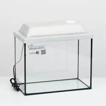 Аквариум «Прямоугольный» с крышкой, 20 литров, 361929/34 см, беленый дуб