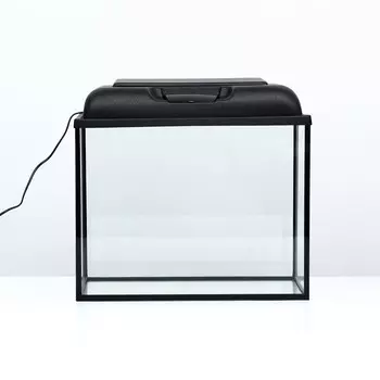 Аквариум "Прямоугольный" с крышкой, 50 литров, 51 х 27 х 39,6 см, чёрный