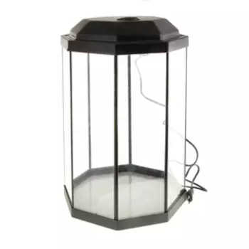 Аквариум восьмигранный с крышкой, 32 литра, 29 х 29 х 45 см, венге