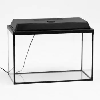 Аквариум «Прямоугольный» с крышкой, 60 литров, 562936 см, чёрный