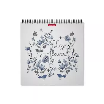 Альбом для эскизов, 40 листов на спирали, ErichKrause Frozen Beauty, 220 х 220 мм, обложка мелованный картон, блок 120 г/м2, жёсткая подложка