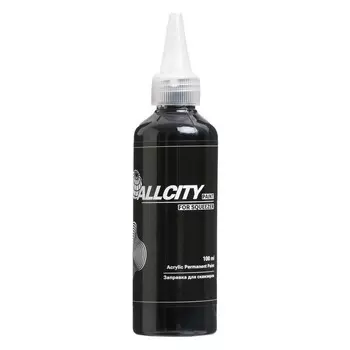 Allcity заправка Acrylic Permanent paint black 100мл.