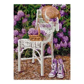Алмазная мозаика, 30 40 см, полное заполнение «Садовая романтика»
