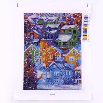 Алмазная мозаика 30 40 см, (полное заполнение) «Зимняя Норвегия»